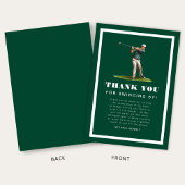 Modern Green Sports Golf Birthday  サンキューカード