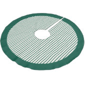 Modern Green Stripes Christmas ブラッシュドポリエステルツリースカート (アングル)