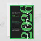 Modern Green Typography Graduation Announcement 招待状 (正面)