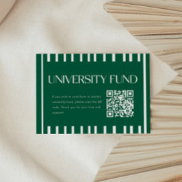 Modern Green University Fund QR Code Graduation エンクロージャーカード