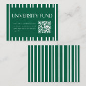 Modern Green University Fund QR Code Graduation エンクロージャーカード (正面/裏面)