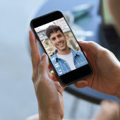 Modern Green Vertical Name Graduation Photo Card 招待状