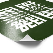 Modern Green Wall Art with Rotating Text - soccer  フォトプリント (角)