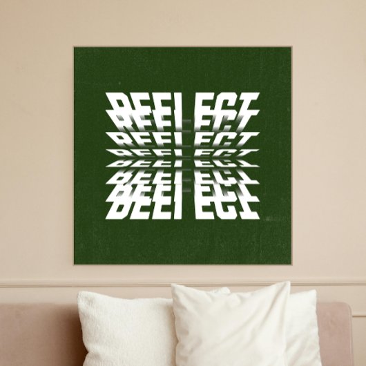 Modern Green Wall Art with Rotating Text - soccer  フォトプリント