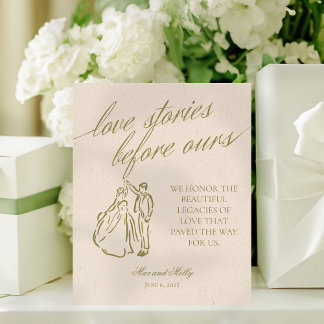 Modern Green Wedding Family Generation Heritage 台座サイン