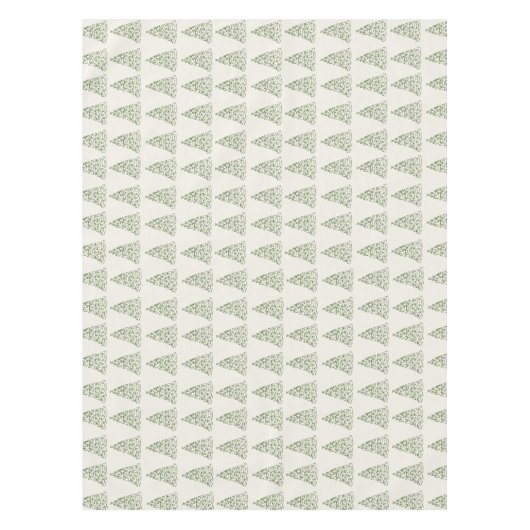 Modern Green Whimsical Christmas テーブルクロス (正面)