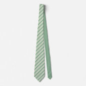 Modern green &white stripes  ネクタイ (正面)