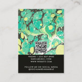 Modern Green Yellow Marble Jewelry Display Card 名刺 (裏面)