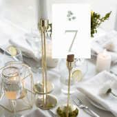 Modern Greenery Reception Table Sign テーブルナンバー