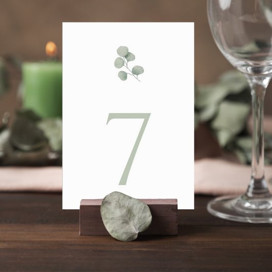 Modern Greenery Reception Table Sign テーブルナンバー