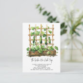 Modern Greenery Watercolor Fresh New Digs Moving 案内ポストカード (スタンド正面)