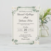 Modern Greenery Wedding Anniversary Invitations 招待状 (スタンド正面)
