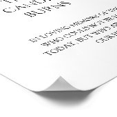 Modern Greenery White Wedding This Candle Burns ポスター (角)