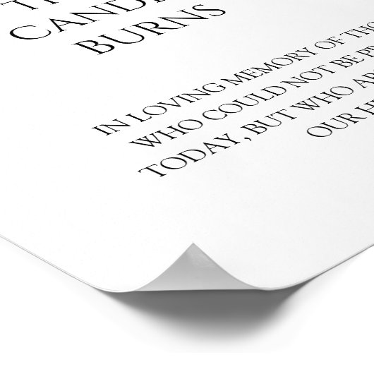 Modern Greenery White Wedding This Candle Burns ポスター (角)