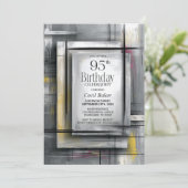 Modern Grey 95th Birthday Party 招待状 (スタンド正面)
