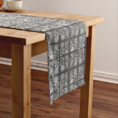 Modern Grey Abstract Table Runner ロングテーブルランナー (インサイチュ)