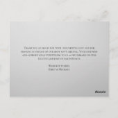  Modern Grey and White Photo Birth Announcement ポストカード (裏面)