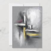 Modern Grey Any Age Birthday Party 招待状 (裏面)