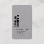 Modern Grey Bold Minimalist Professional 名刺<br><div class="desc">All you have to do to have this business card specially designed for you is to change the information on the card.</div>