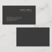 Modern Grey Chic Professional Custom Name Position 名刺 (正面/裏面)