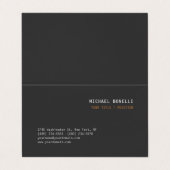 Modern Grey Chic Professional Custom Name Position 名刺 (外部フラット)