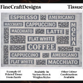 Modern Grey Coffee Cafe Typography FC8 Decoupage 薄葉紙