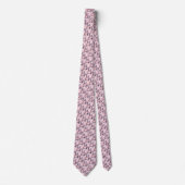 Modern Grey & Pink Fractal Gem Art Neck Tie ネクタイ (正面)