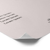Modern Grey Price List Poster ポスター (角)