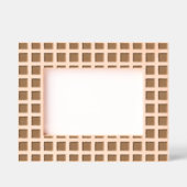 Modern Grid Etched Wooden Picture Frame レーザー彫刻フレーム (正面)
