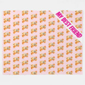 Modern Grooming Dog Personalized Collection フリースブランケット (正面(横))