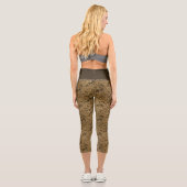 Modern Grunge Leaf Pattern - Capri Leggings カプリレギンス (裏面)