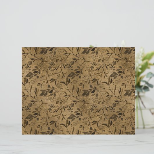 Modern Grunge Leaf Pattern Scrapbook Paper (スタンド正面)
