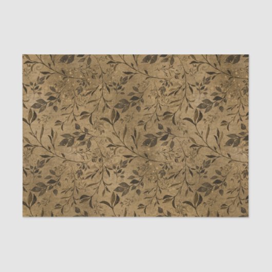 Modern Grunge Leaf Pattern Tissue Paper 薄葉紙 (正面)