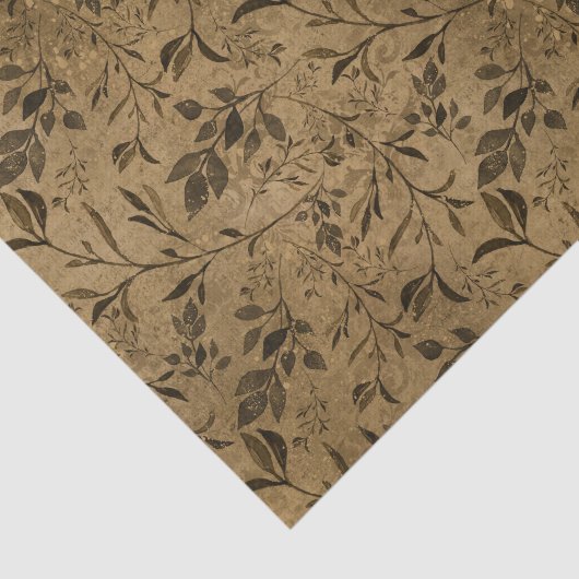 Modern Grunge Leaf Pattern Tissue Paper 薄葉紙 (詳細)
