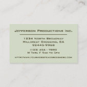 Modern Grunge Style Company 名刺 (裏面)