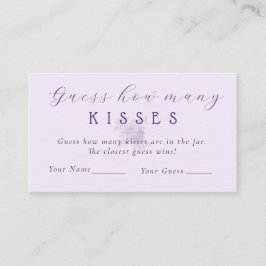 Modern Guess How Many Kisses Bridal Shower Game エンクロージャーカード