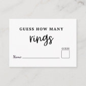 Modern Guess How Many RIng are in jar game card エンクロージャーカード (正面)