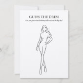 Modern Guess The Dress Bridal Shower Game (正面)