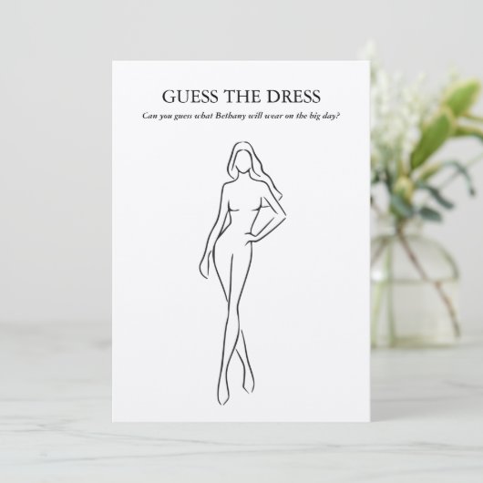 Modern Guess The Dress Bridal Shower Game (スタンド正面)