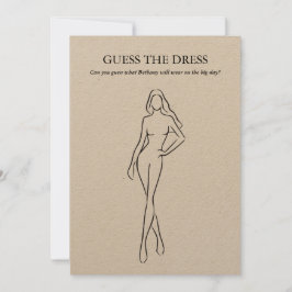 Modern Guess The Dress Bridal Shower Game