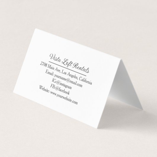 Modern Guest House Vacation Rental Three Photo 名刺 (裏面)