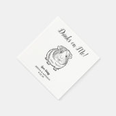 Modern Guinea Pig Wedding Cocktail Napkins スタンダードカクテルナプキン (角)