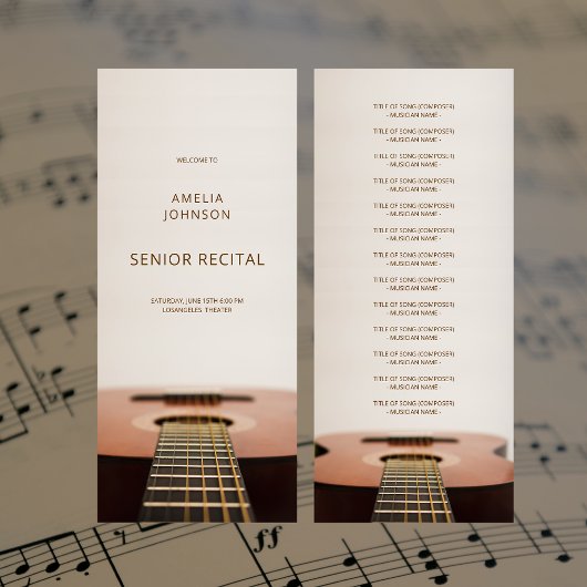 Modern Guitar Music Senior Recital Program List