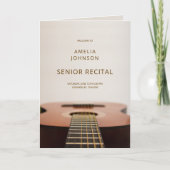 Modern Guitar Music Senior Recital Program List カード (正面)