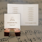 Modern Guitar Music Senior Recital Program List カード