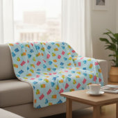 Modern Gummy Bear Pattern Blanket - For Kids Cute  シェルパブランケット