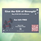 Modern Gym Christmas Gift Certificate Promotion ウィンドウサイン (シート3)