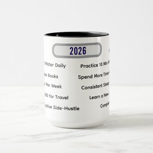 Modern Habit Tracker & 10 Milestones Custom マグカップ (中央)