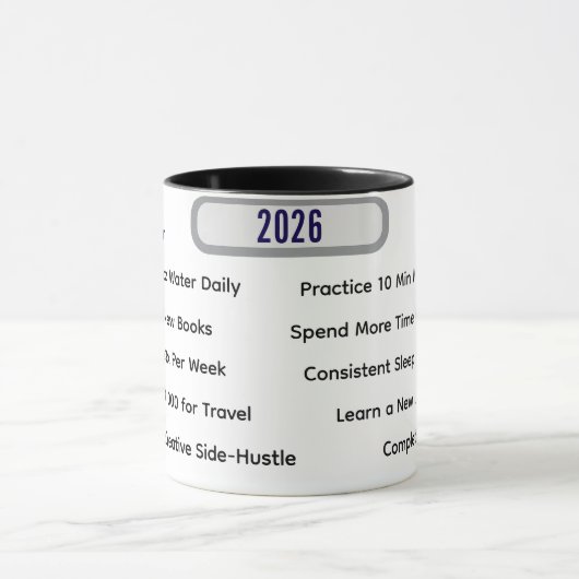 Modern Habit Tracker & 10 Milestones Custom マグカップ (中央)