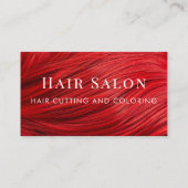 Modern Hair & Beauty Business Card in Bold Red 名刺 (裏面)